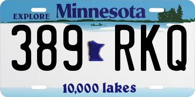 MN license plate 389RKQ