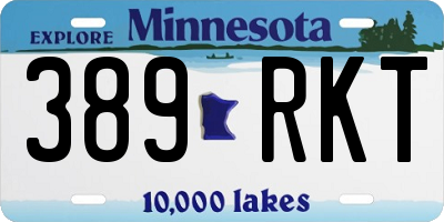 MN license plate 389RKT