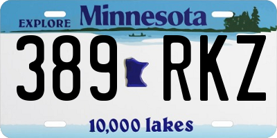 MN license plate 389RKZ