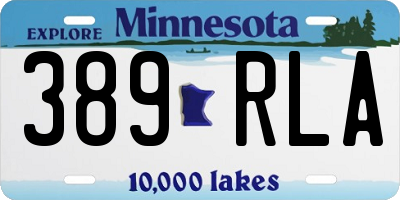 MN license plate 389RLA