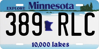 MN license plate 389RLC