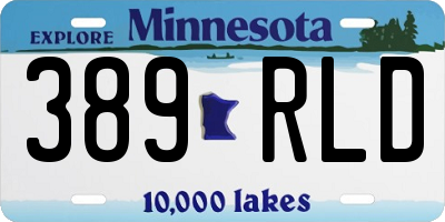 MN license plate 389RLD