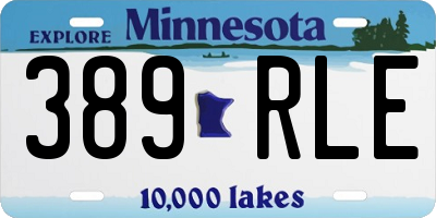 MN license plate 389RLE