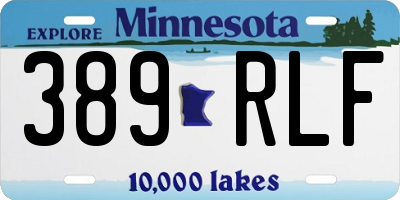 MN license plate 389RLF