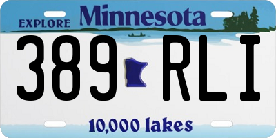 MN license plate 389RLI