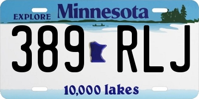MN license plate 389RLJ