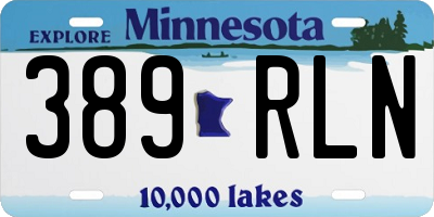 MN license plate 389RLN