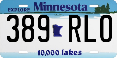 MN license plate 389RLO