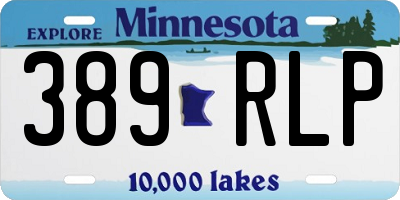 MN license plate 389RLP