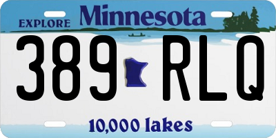 MN license plate 389RLQ