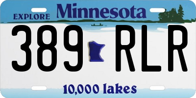 MN license plate 389RLR