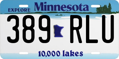 MN license plate 389RLU