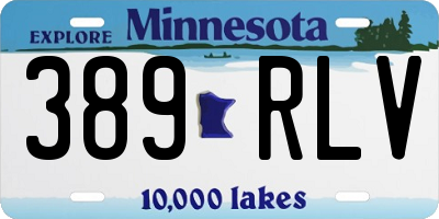 MN license plate 389RLV