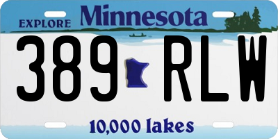 MN license plate 389RLW