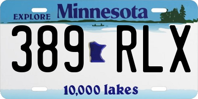 MN license plate 389RLX
