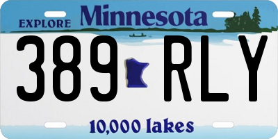 MN license plate 389RLY