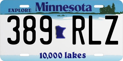 MN license plate 389RLZ