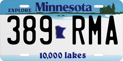 MN license plate 389RMA