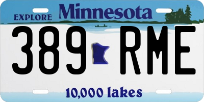 MN license plate 389RME