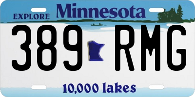 MN license plate 389RMG