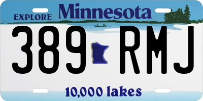 MN license plate 389RMJ