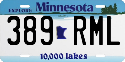 MN license plate 389RML