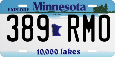 MN license plate 389RMO