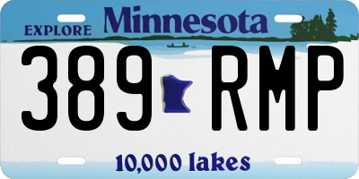 MN license plate 389RMP
