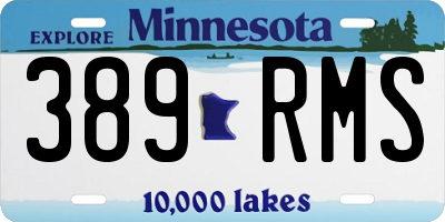 MN license plate 389RMS