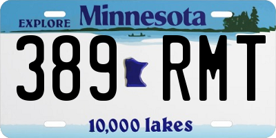 MN license plate 389RMT
