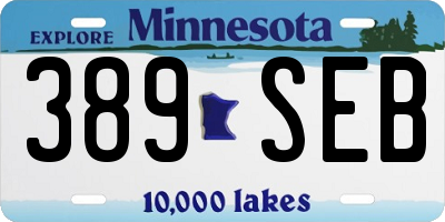 MN license plate 389SEB