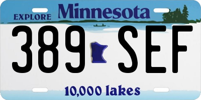 MN license plate 389SEF