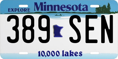MN license plate 389SEN