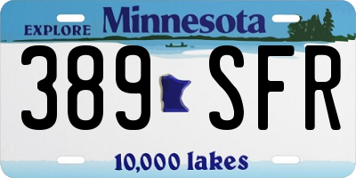 MN license plate 389SFR