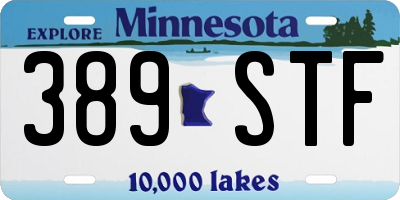 MN license plate 389STF