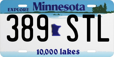 MN license plate 389STL