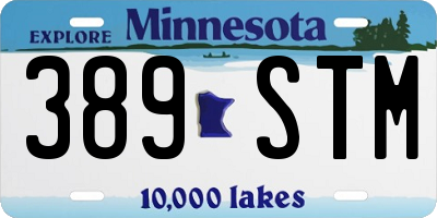 MN license plate 389STM