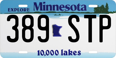 MN license plate 389STP