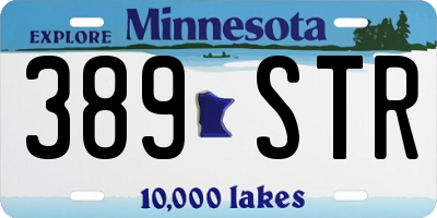 MN license plate 389STR