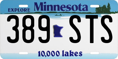 MN license plate 389STS