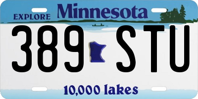 MN license plate 389STU