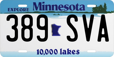 MN license plate 389SVA