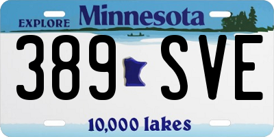 MN license plate 389SVE