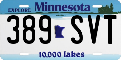 MN license plate 389SVT