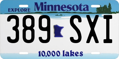 MN license plate 389SXI