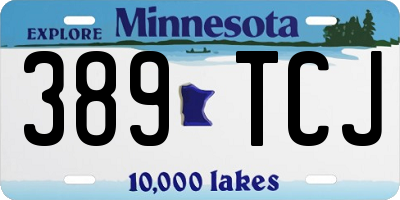 MN license plate 389TCJ