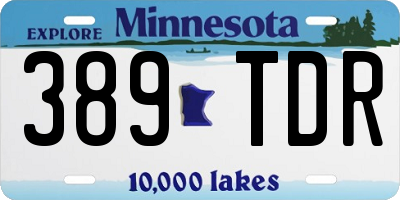 MN license plate 389TDR