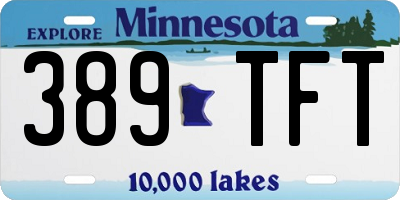 MN license plate 389TFT