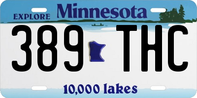 MN license plate 389THC