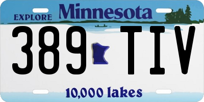 MN license plate 389TIV